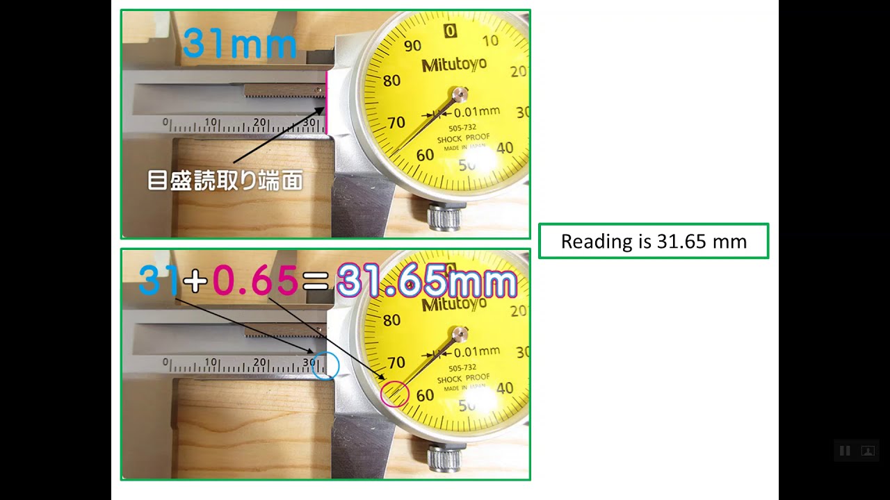 14) Reading Metric Dial Caliper with 0.01 mm Graduation (Least Count)
