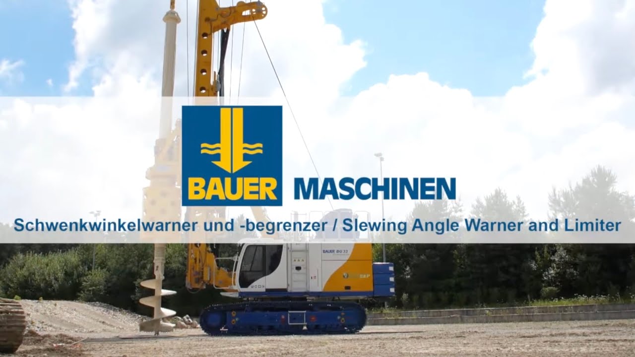 TWF International. Assistenzsysteme - BAUER Drehbohranlagen: Schwenkwinkelbegrenzer
