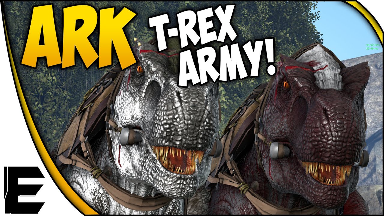 ARK Survival Evolved Gameplay ➤ T-REX ARMY! [Army Series]