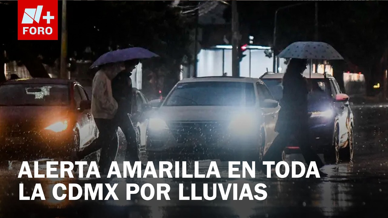 Alerta Amarilla en las 16 alcald&iacute;as de CDMX por tormentas, granizo y vientos fuertes