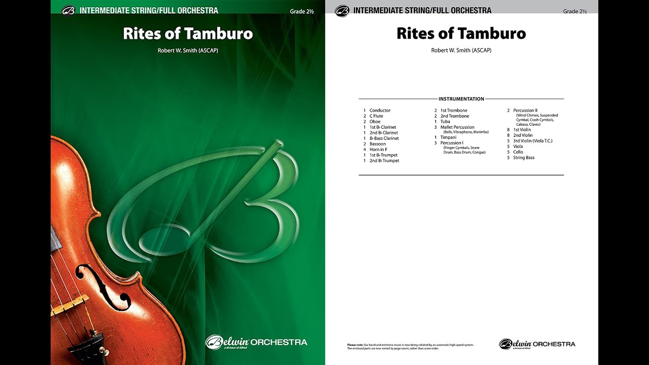 Rites of Tamburo, by Robert W. Smith  – Score & Sound