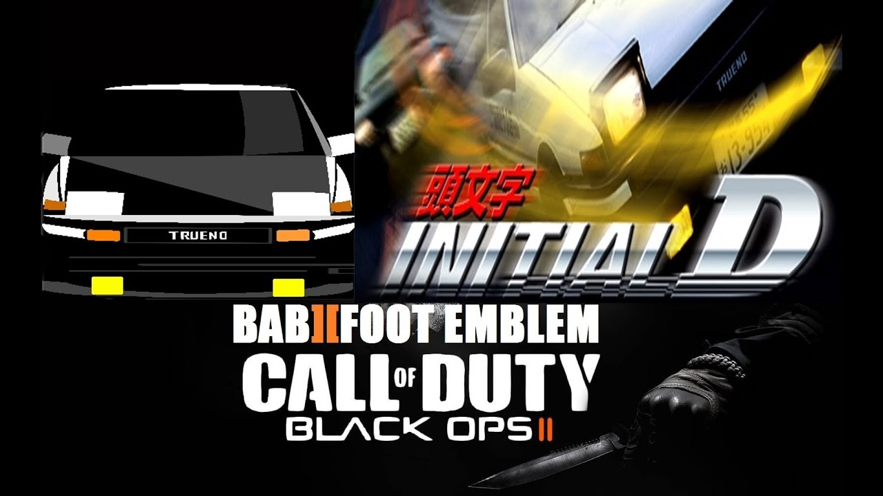 COD Black Ops 2 Emblem Tutorial  - Initial D Trueno AE86