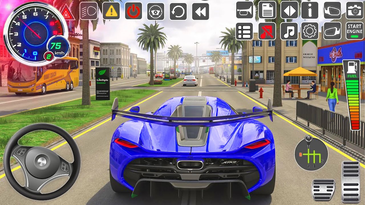 School Car Driving Simulator 3D 2023 - City Parking Multiplayer Driver Class | Android GamePlay