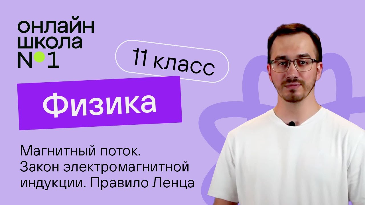 Магнитный поток. Закон электромагнитной индукции. Правило Ленца. Физика 11 класс. Видеоурок 7