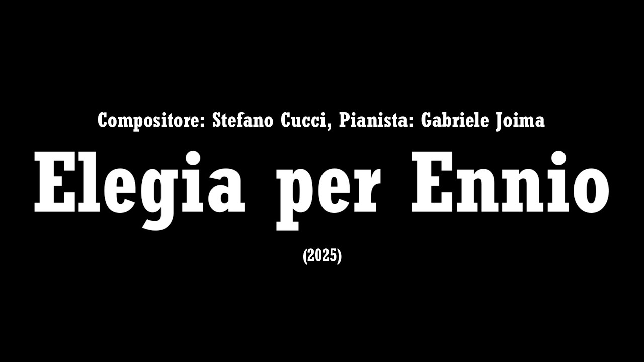 Stefano Cucci, Elegia per Ennio - Gabriele Joima