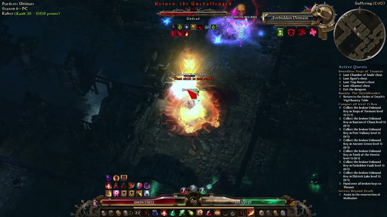 Boundless 15 with full ambush tree & 5% TDM debuff taking on twos