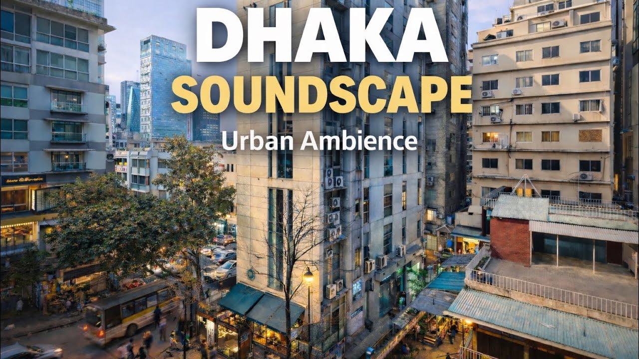 Open Window Dhaka City Soundscape at Evening ( Banani Ambient City Noise ) 4K