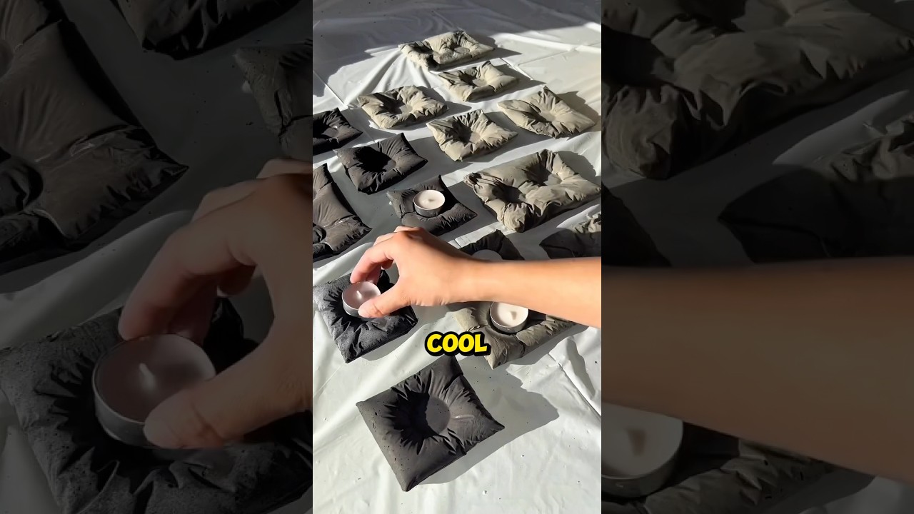 She Makes Concrete Candle Holders 🕯️