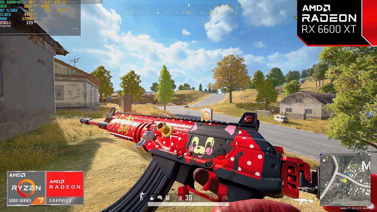 PUBG: BATTLEGROUNDS | R7 5700X + RX 6600XT 8GB ( Low Settings 1080P )