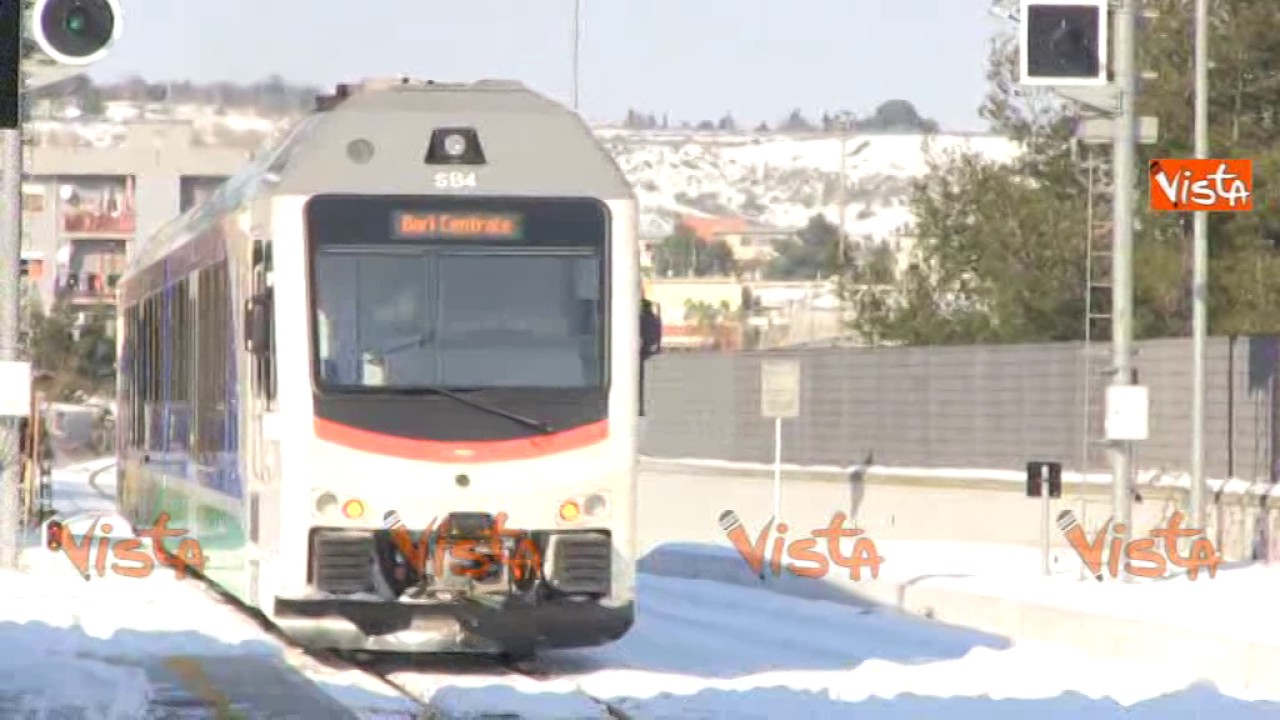 I treni tra Bari e Matera circolano anche con la neve