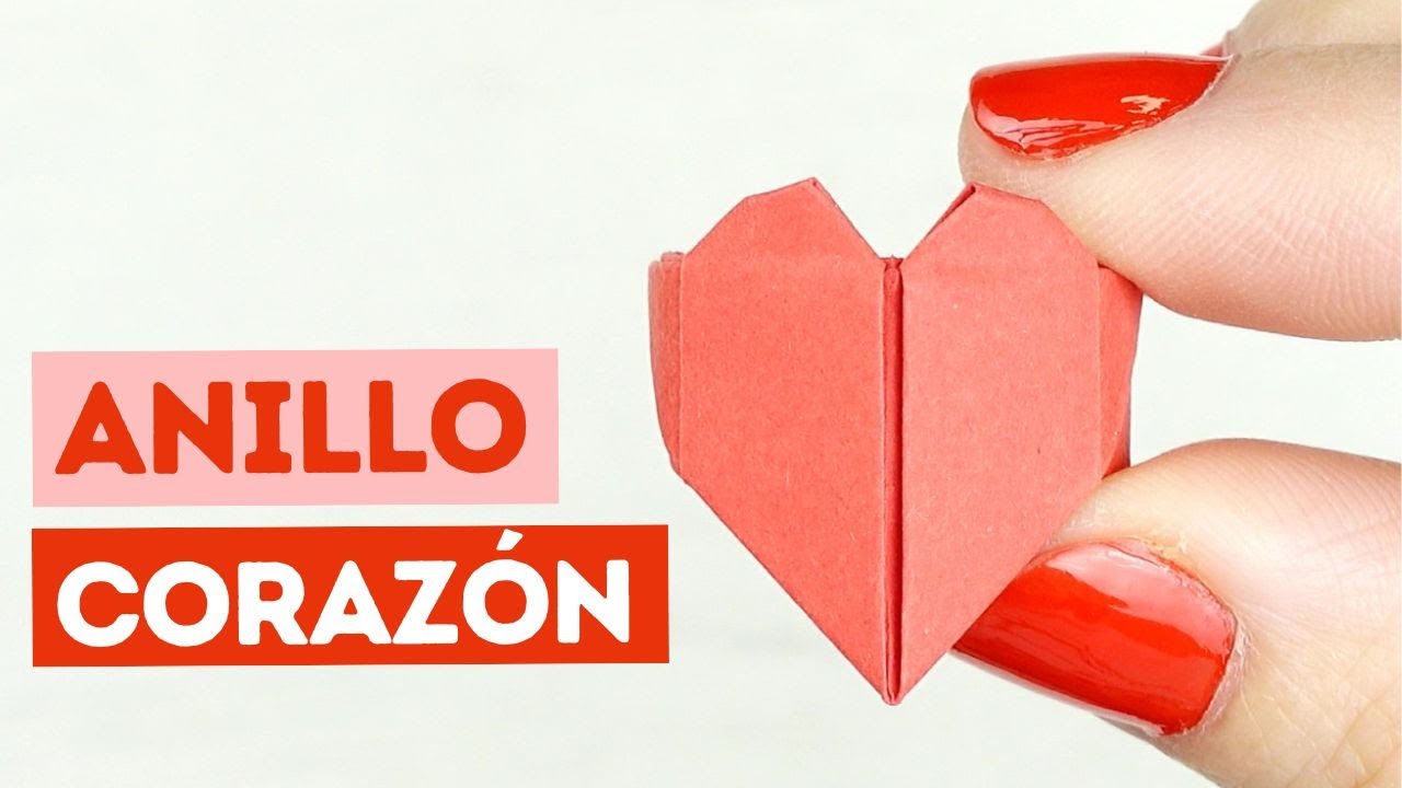 💖 Cómo hacer un anillo de papel en forma de corazón