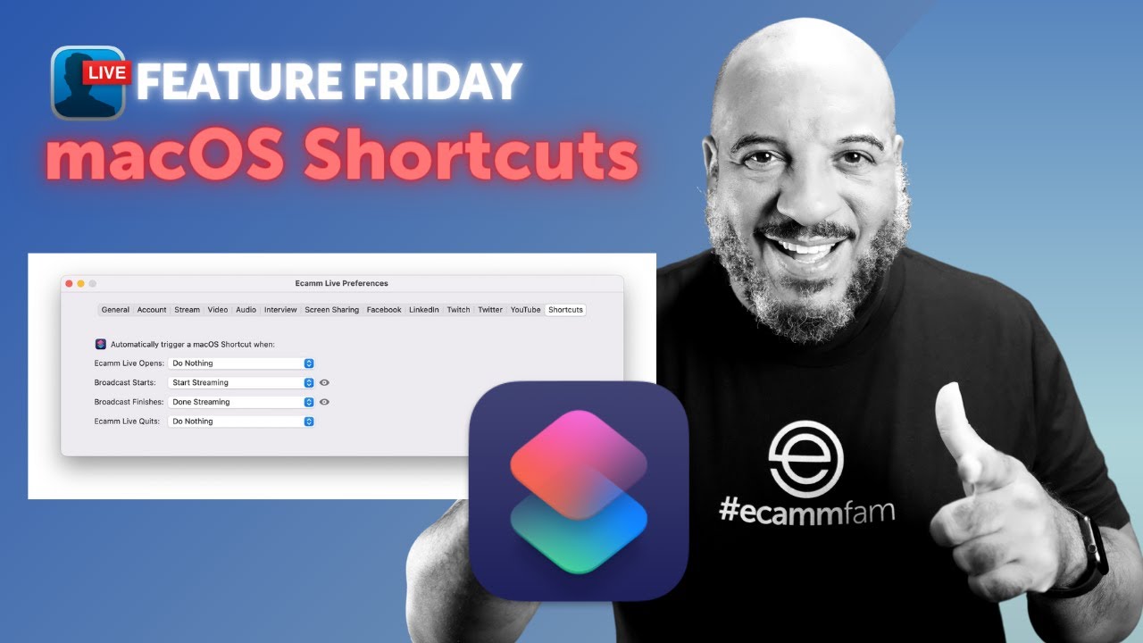 macOS Shortcuts in Ecamm