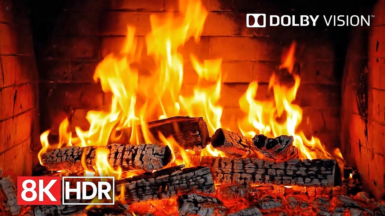 Fireplace 4K UHD 🔥(11 HOURS) Crackling Fire Sounds.Şömine, Kış Ortamı Ve Odun Çıtırtıları.
