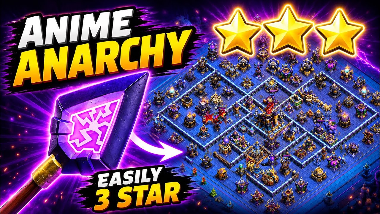 Easily 3 Star Anime Anarchy Challenge in Clash of clans | Coc new event attack