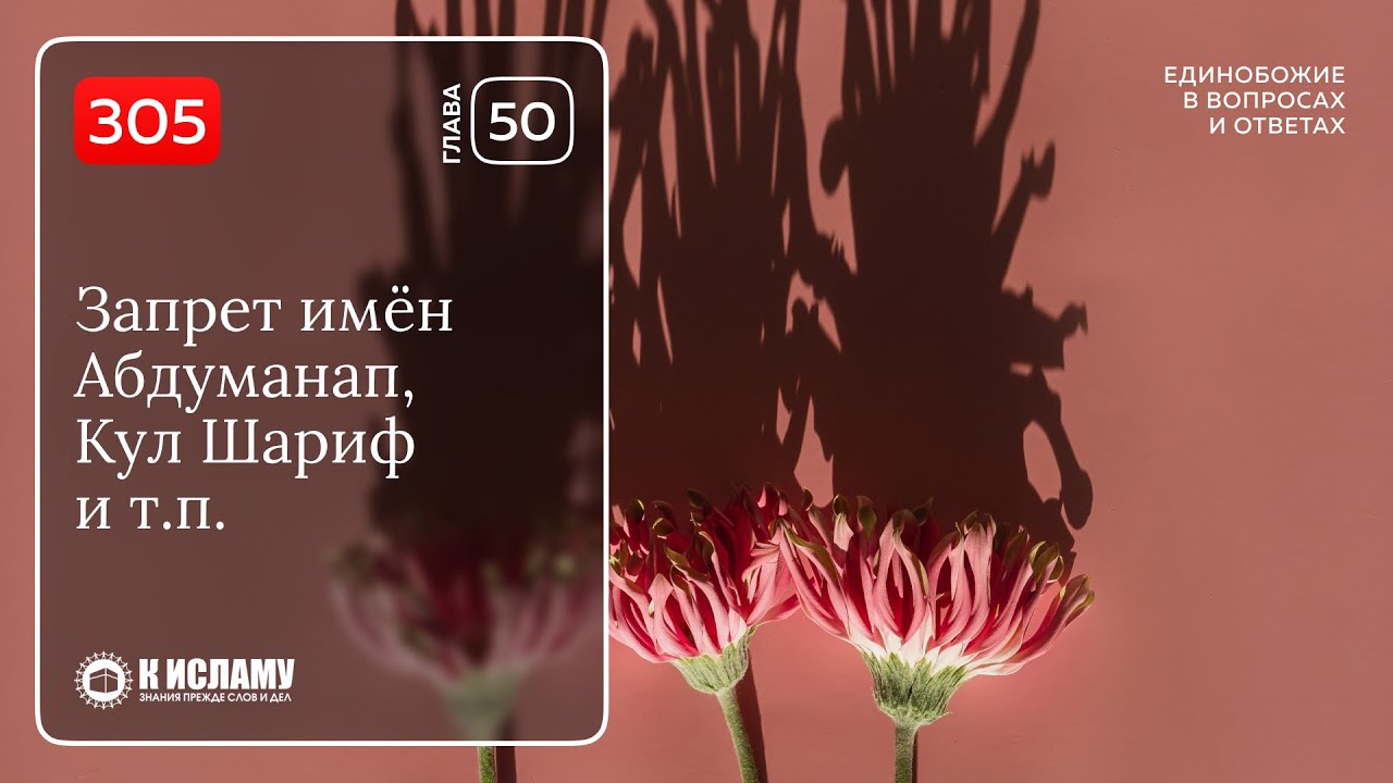 305. Глава 50. Запрет имён Абдуманап, Кул Шариф и т.п. Единобожие в вопросах и ответах