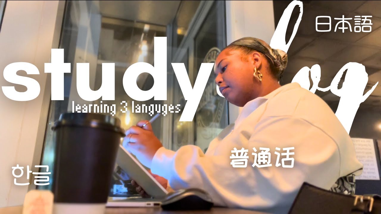 STUDY VLOG | How I&rsquo;m learning 3 languages at the same time (Korean,Japanese,Mandarin)