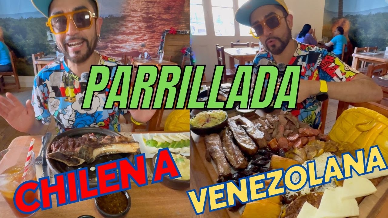 SANTIAGO, probando parrillada venezolana y chilena