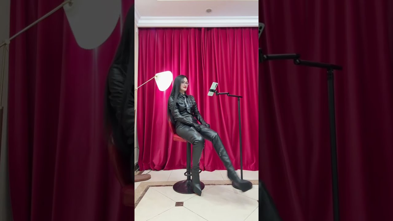 Platform thigh boots and Burgundy thigh-high boots