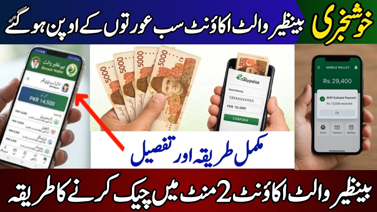 Bisp Wallet Account Opened | Bisp Wallet Account Check karne ka tarika | Benazir 8171 ehsaas program