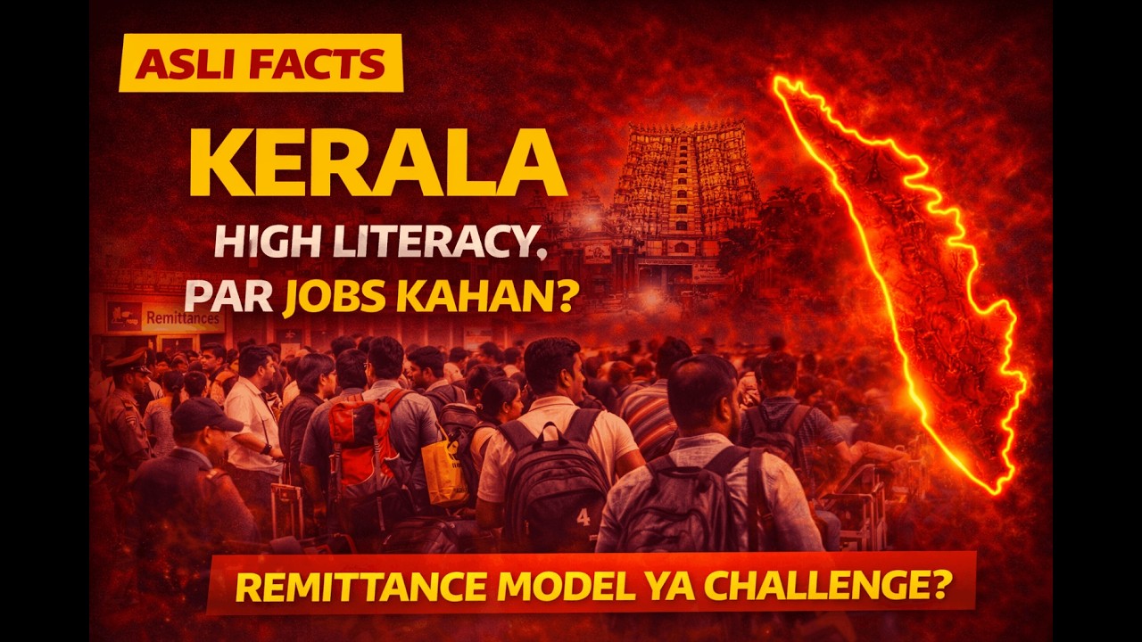 🇮🇳 Kerala: 95% Literacy&hellip; Phir Bhi Jobs Bahar Kyun? 🔥 | Remittance Economy Decode
