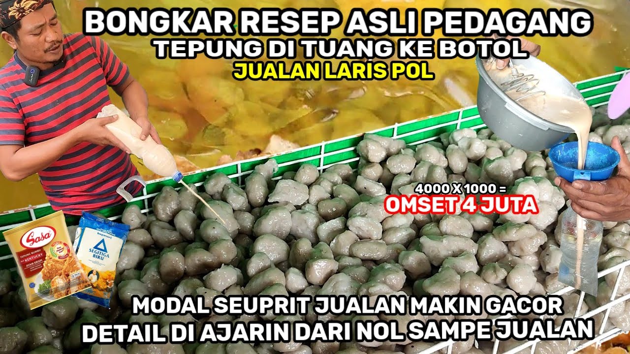 OMSET 4 JT TEPUNG DI TUANG KE BOTOL JUALAN LARIS POL  || DETAIL DIAJARIN DARI NOL SAMPE JUALAN