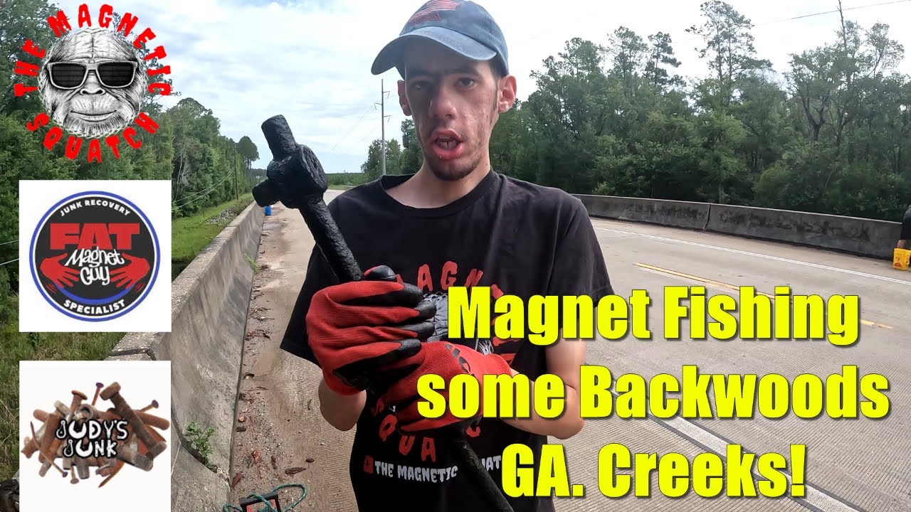 Magnet Fishing Some Backwoods Bridges In GA. With @FatMagnetGuy and @judysjunkmagnetfishing4404