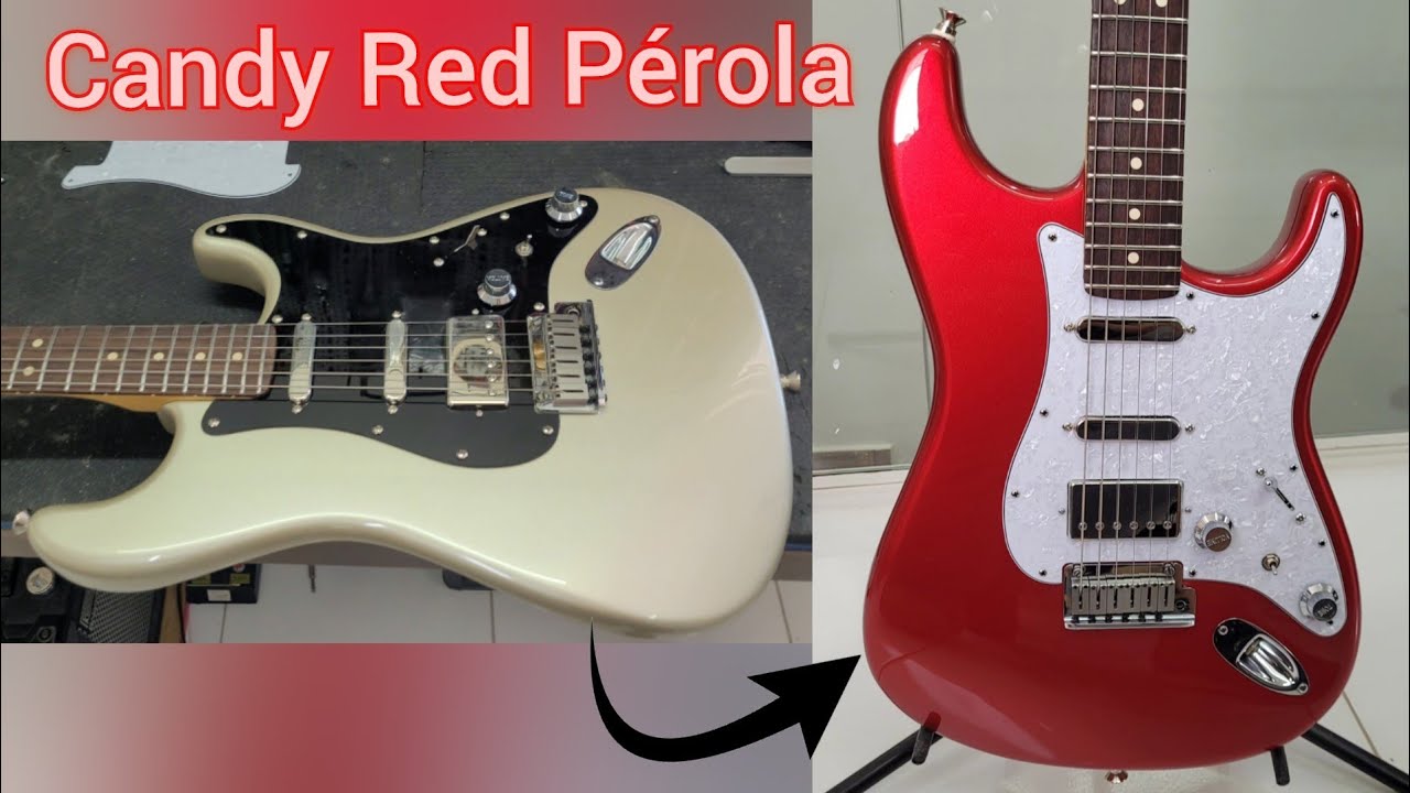 Fender América Standard Pintura Candy Red Pérola