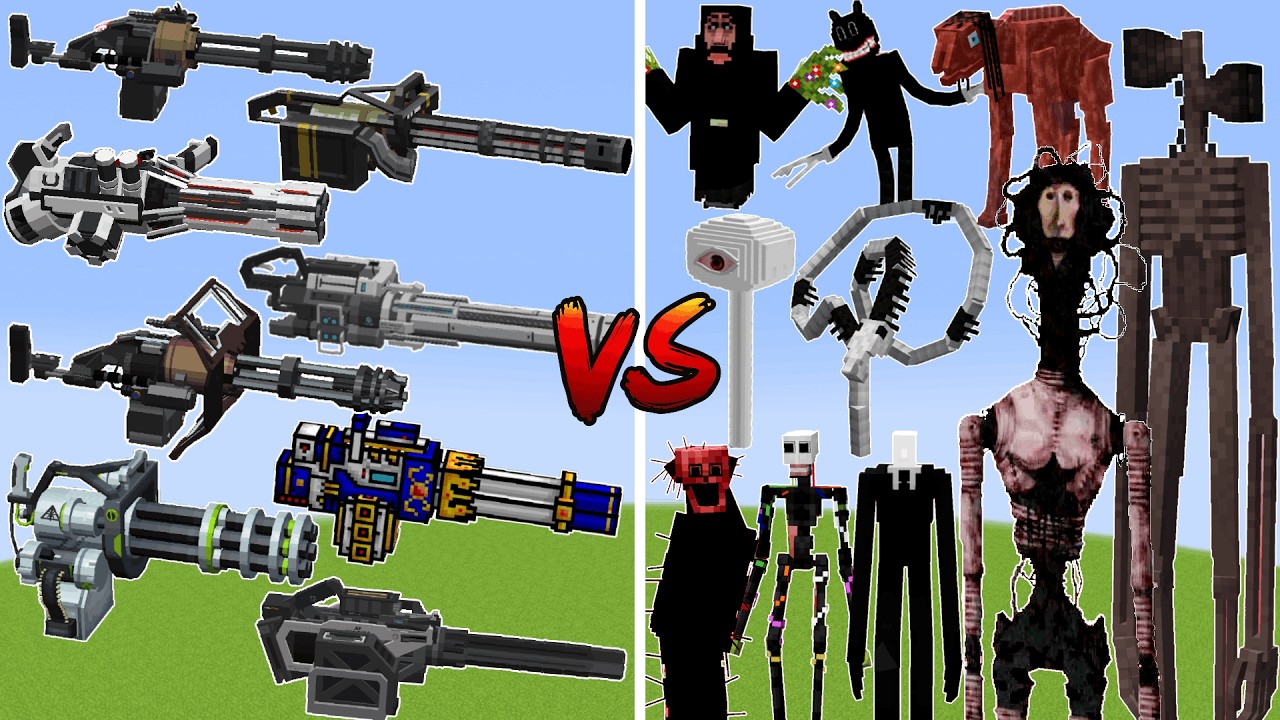 Which New Creepypasta Mutant mobs will survive TaCZ Minigun?