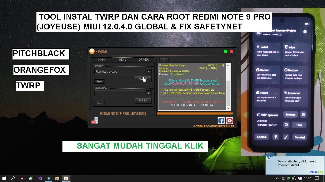 TUTORIAL INSTAL TWRP &  ROOT | REDMI NOTE 9 PRO | JOYEUSE | MIUI 12.0.4.0 GLOBAL | TANPA FORMAT DATA