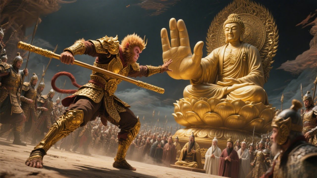 Sun Wukong Battles Heaven, Unstoppable… Until Buddha Ends It with One Palm!