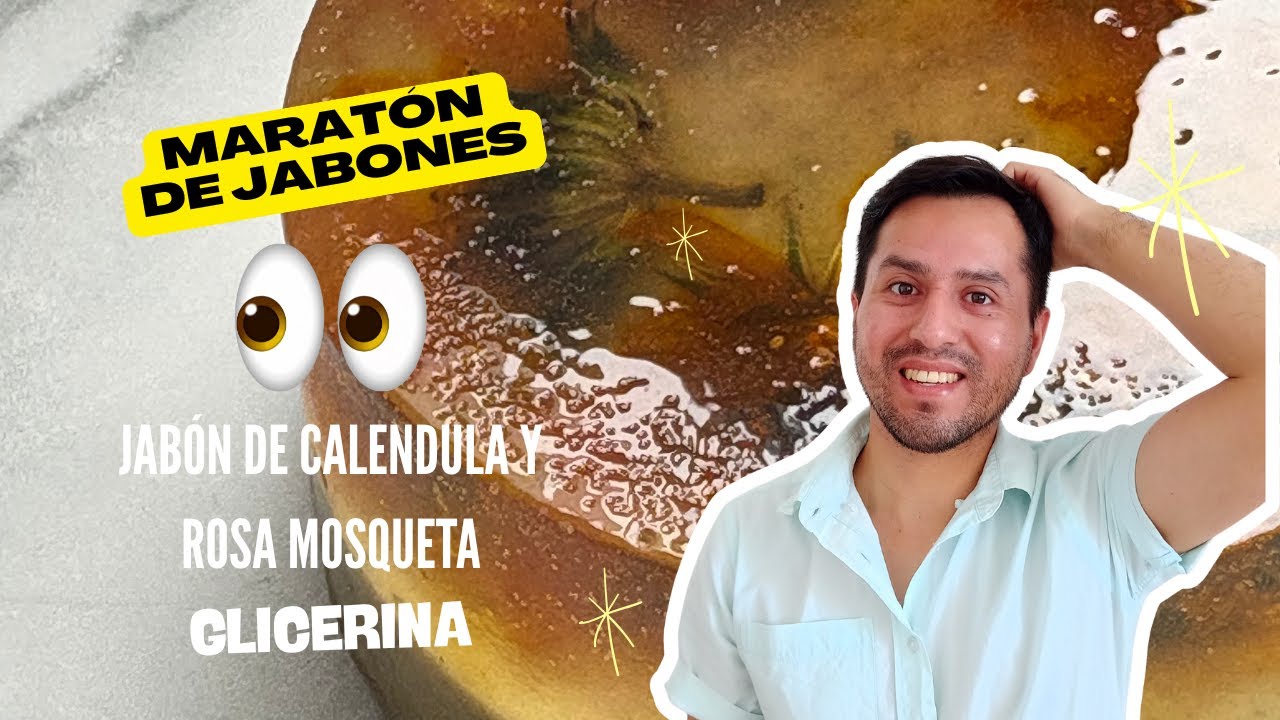 jabón de rosa mosqueta y caléndula 🌿 - maratón de jabones