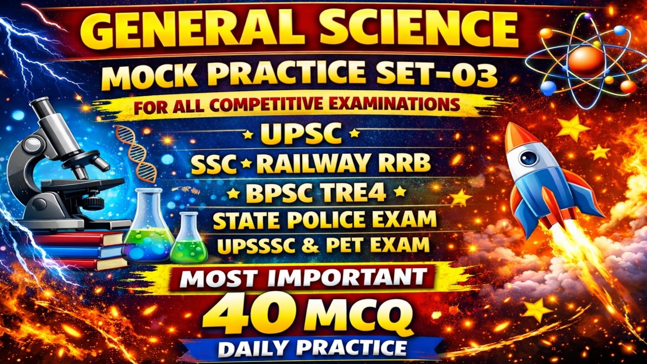 Top 40 Science MCQs | Practice Set-03 | Competitive Exams