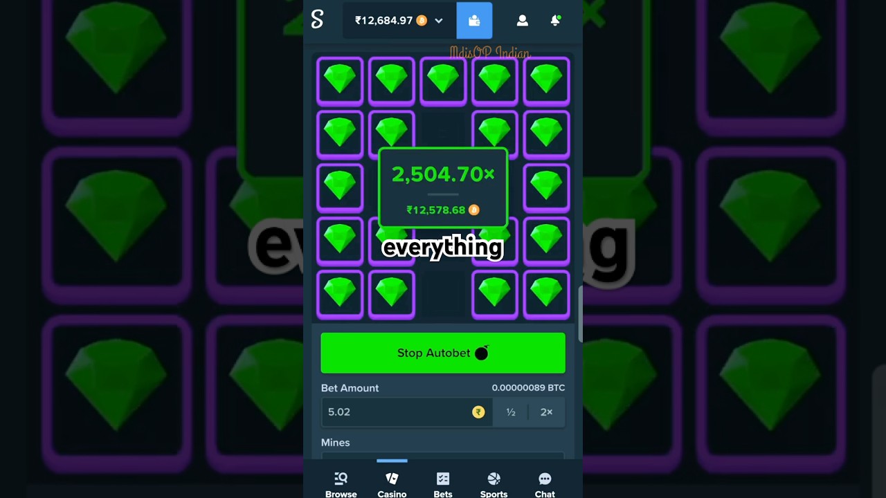 Stake 4 Mine's Strategy🤑✌️ #gambar #gambling #stake #desigamer #mines #trading