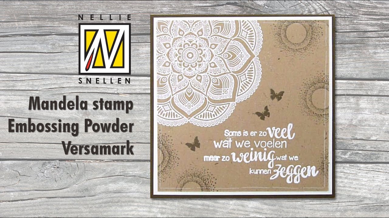 Mandela Stamp - Embossing Powder - Versamark  - Nellie Snellen