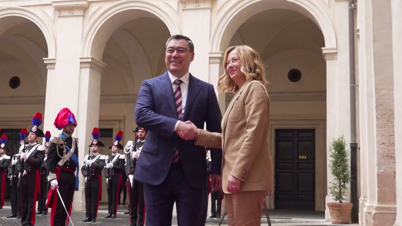 Incontro Meloni - Japarov a Palazzo Chigi