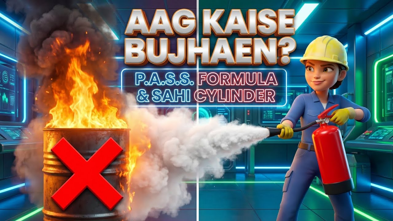 Aag Bujhane Ka Sahi Tareeqa! 🔥 Fire Extinguisher Training (P.A.S.S. Method) | Safety with Hazel