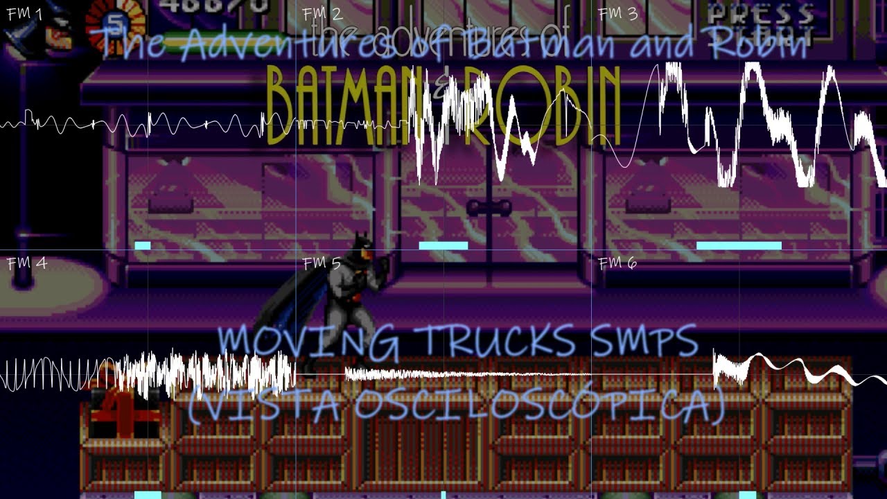 The Adventures of Batman and Robin - Sega Genesis - Moving Trucks - SMPS (Vista Osciloscópica)