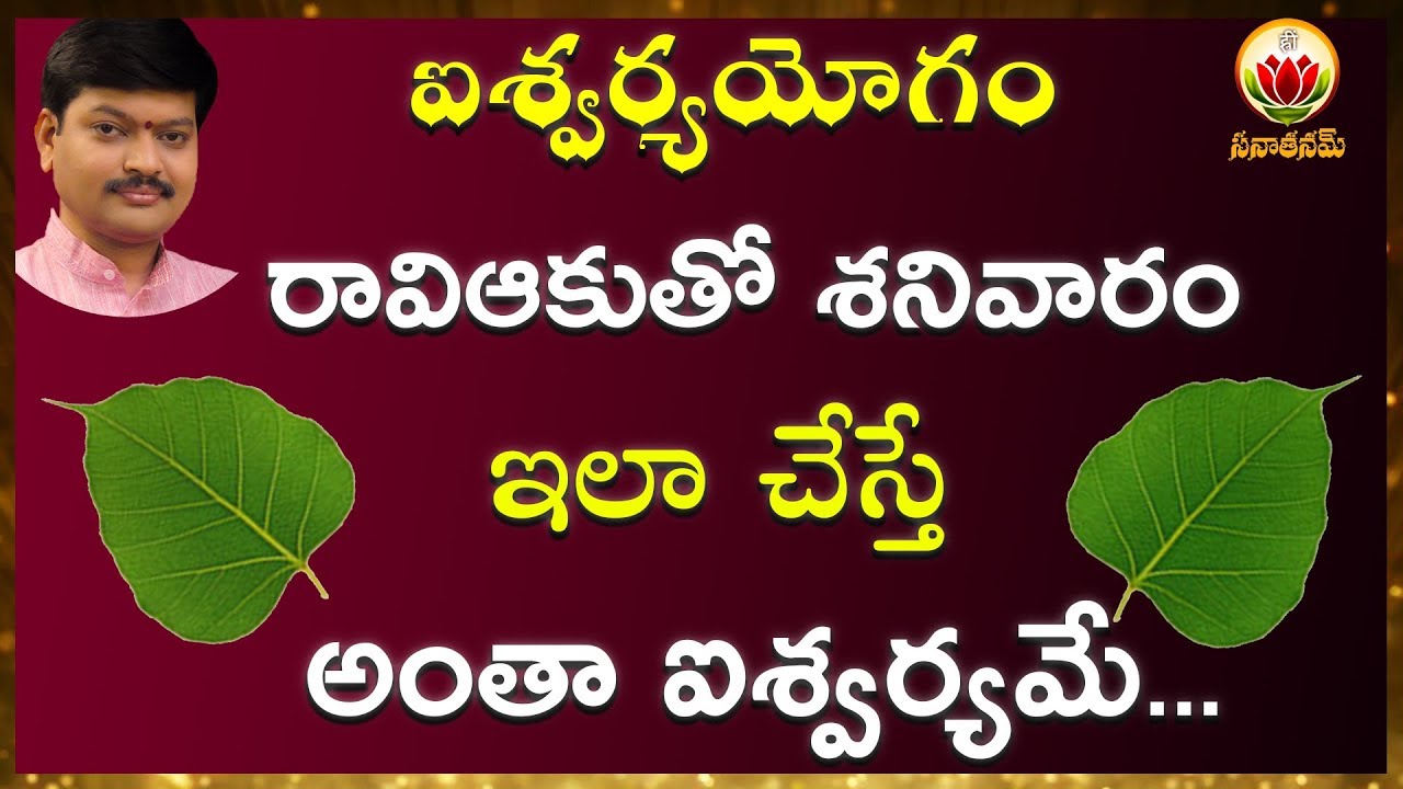 రావి ఆకుతో ఐశ్వర్యం  || Shri Gaddamanugu Tejaswi Sharma || Sanathanam ||