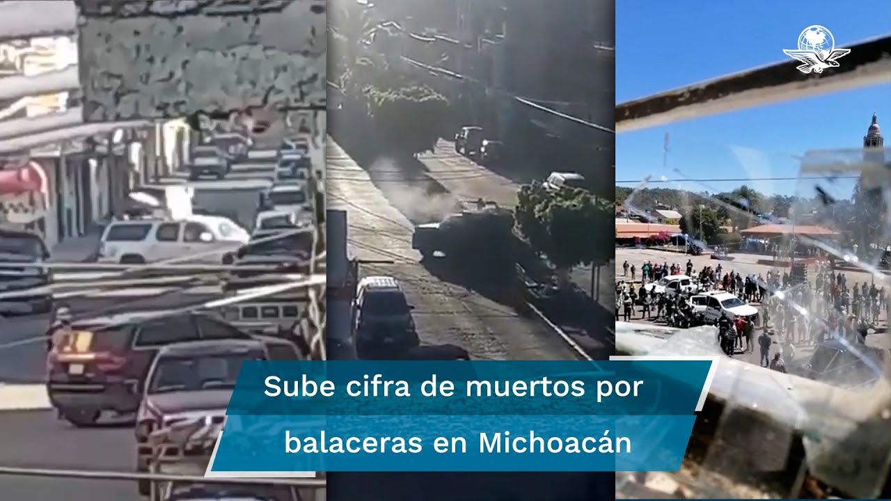 Captan en videos enfrentamientos en San Juan Nuevo, Parangarícutiro, Michoacán