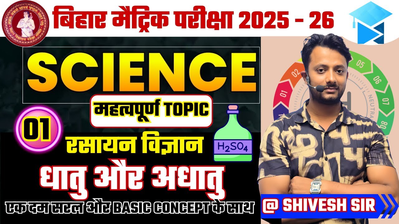 धातु और अधातु | Class 10 Chemistry Chapter 3 | Metals and Non-Metals Easy Explanation in Hindi |
