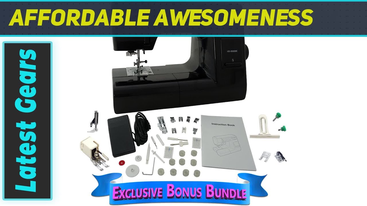 Janome HD 3000 BE Black Edition with Exclusive Bonus Bundle - Unleashing Sewing Excellence!
