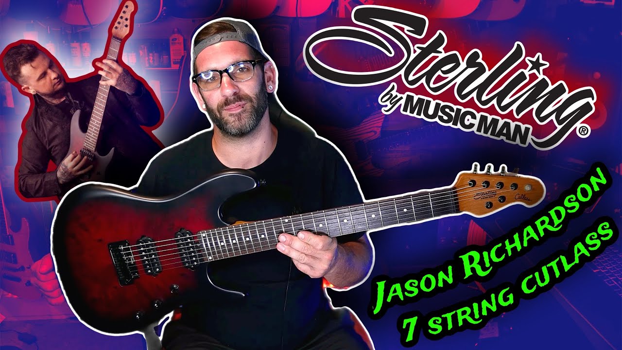 Checking out the Jason Richardson 7 string cutlass from Sterling by music man