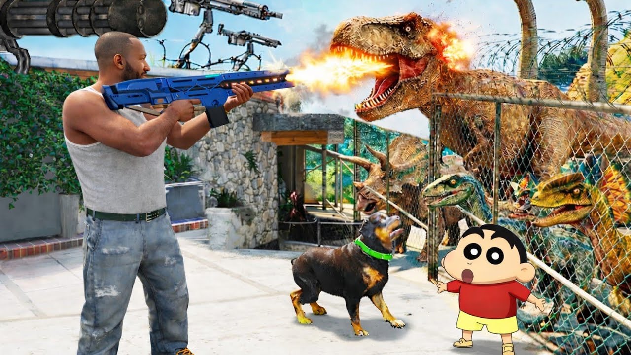 Franklin এর বাড়িতে ডাইনোসরের হানা! বাঁচাবে কি Shinchan আর Chop ? 🦖🔥 Indian Bike Driving 3D 