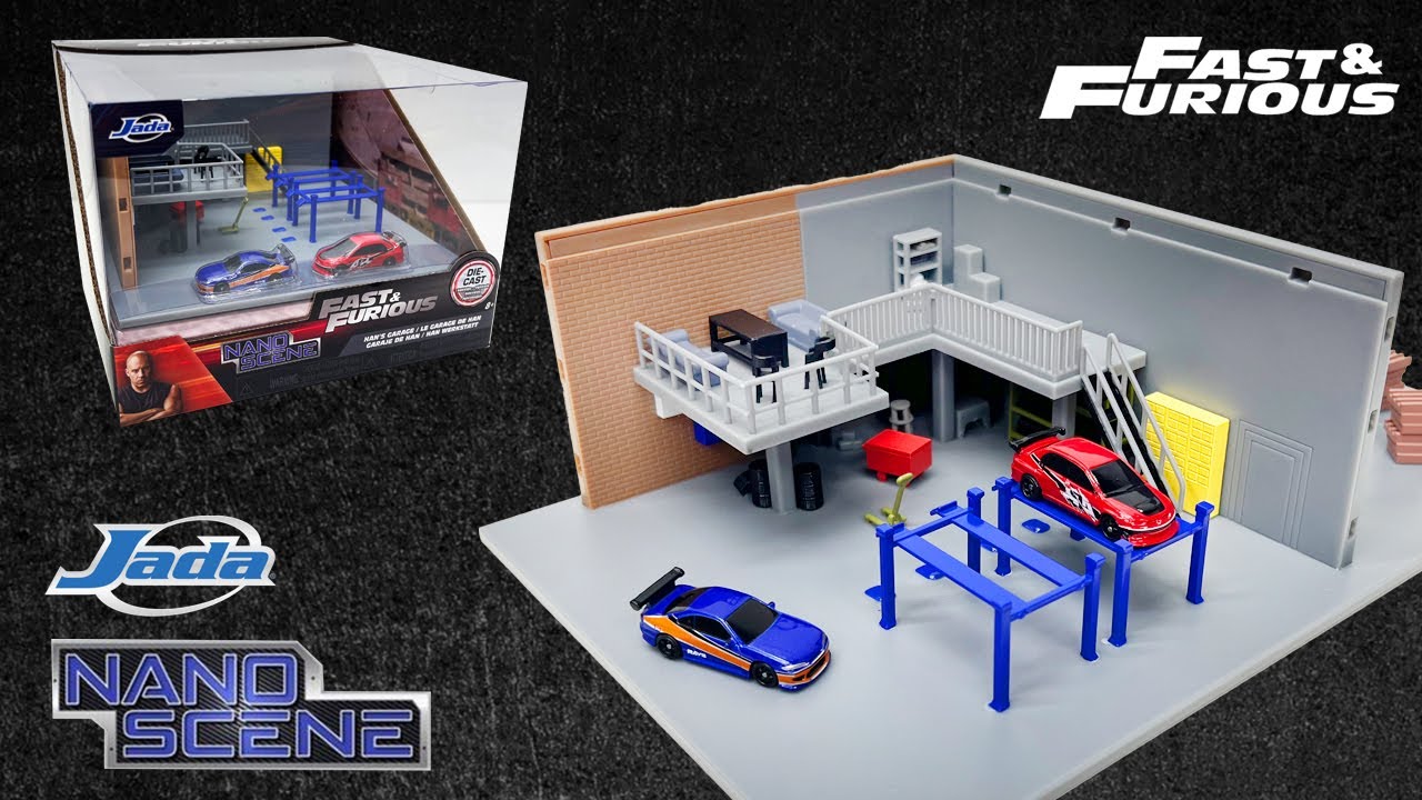 Unboxing the 2026 Jada Nano Scene Fast & Furious Han's Garage Diecast Diorama w/S15 Silvia & Evo IX