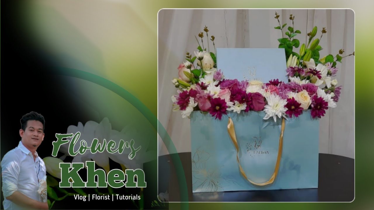 PAPER BAG FRESH FLOWER ARRANGEMENT | BIRTHDAY GIFT | FLORIST KHEN ARAGON
