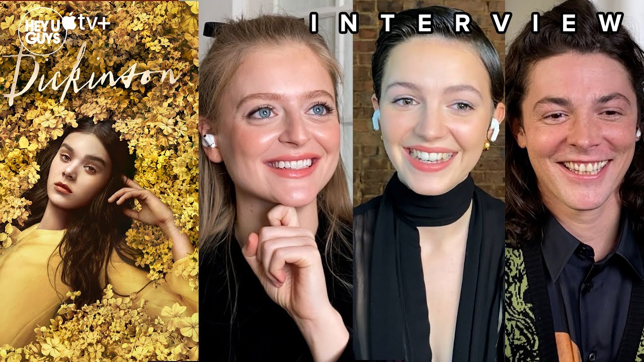Adrian Enscoe, Anna Baryshnikov & Ella Hunt on Dickinson Season 2 with Haliee Steinfeld