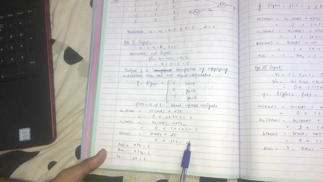 Perceptron neural network-1 with solved example