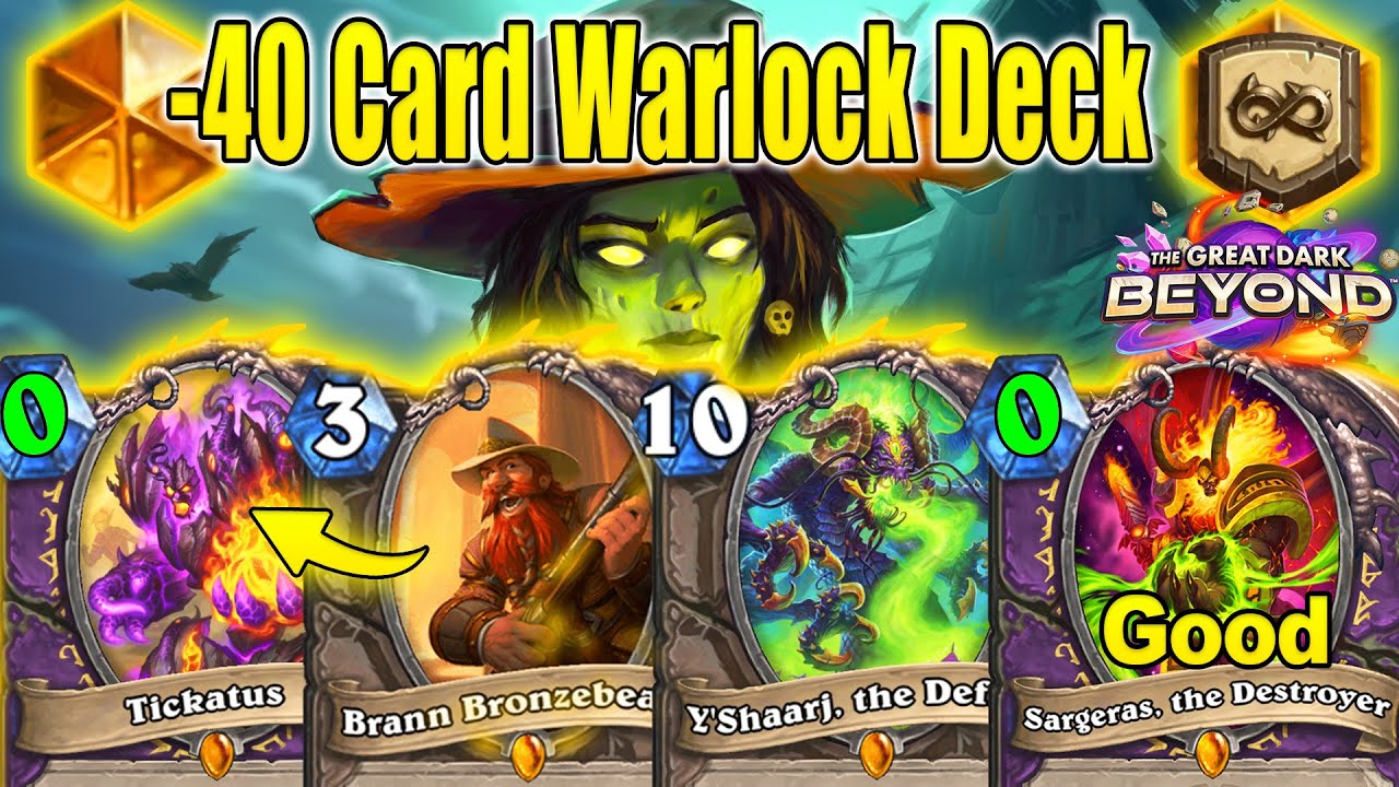 Burning & Eating 40 Cards Warlock 7.0 Deck With Infinite Demons! The Great Dark Beyond | Hearthstone