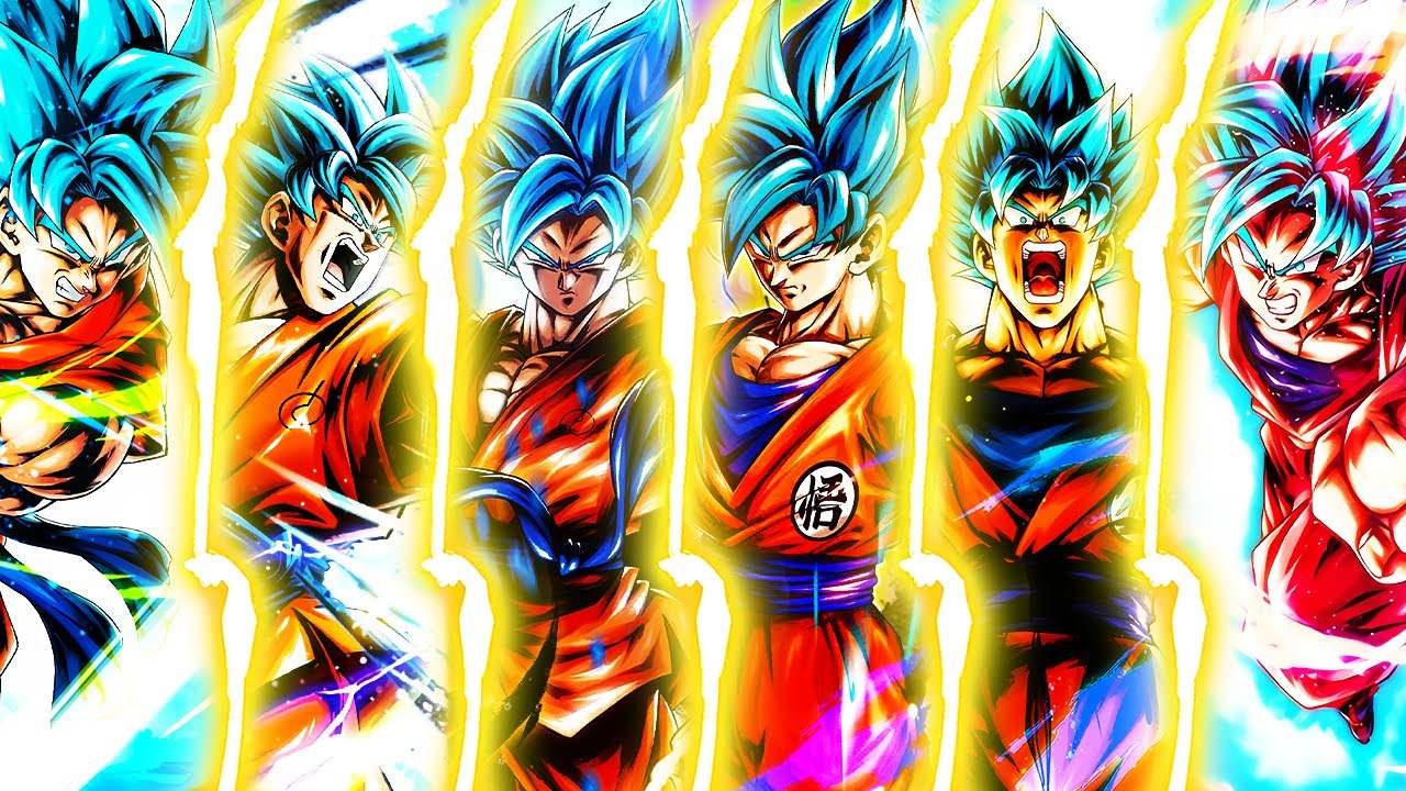 The FULL SSGSS GOKU Team in Dragon Ball Legends