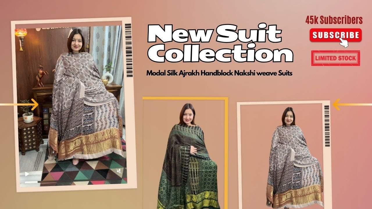 28/4/25 UNVEILING The Most Luxurious Summer Partywear | Premium Modal Silk Ajrakh Suits!